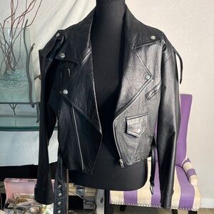 Women's Black Leather Jacket